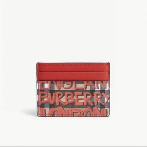 Burberry Graffiti Vintage Leather Card Holder